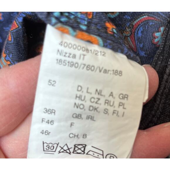 Bruhl Men's Gray Plaid Nizza Straight Leg Dressy Preppy Trousers Pants 36R - Picture 4 of 8